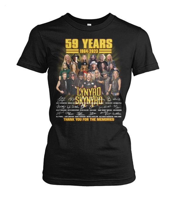 59 Years Of 1964 – 2023 Lynyrd Skynyrd Thank You For The Memories T-Shirt – Limited Edition