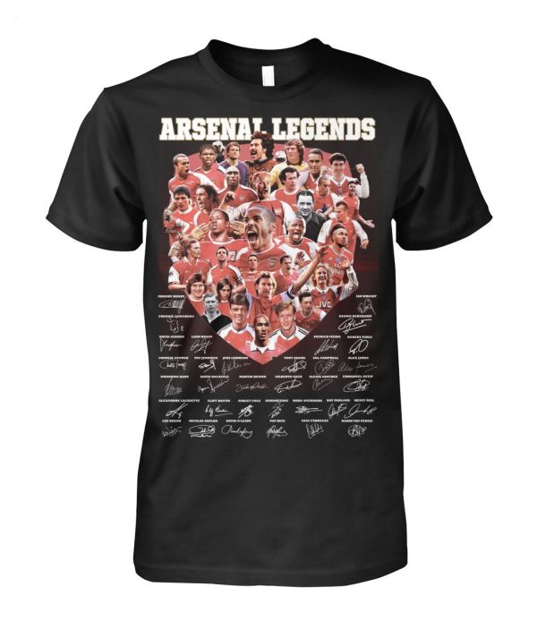 Arsenal Legends Teams Members T-Shirt – Limited Edition