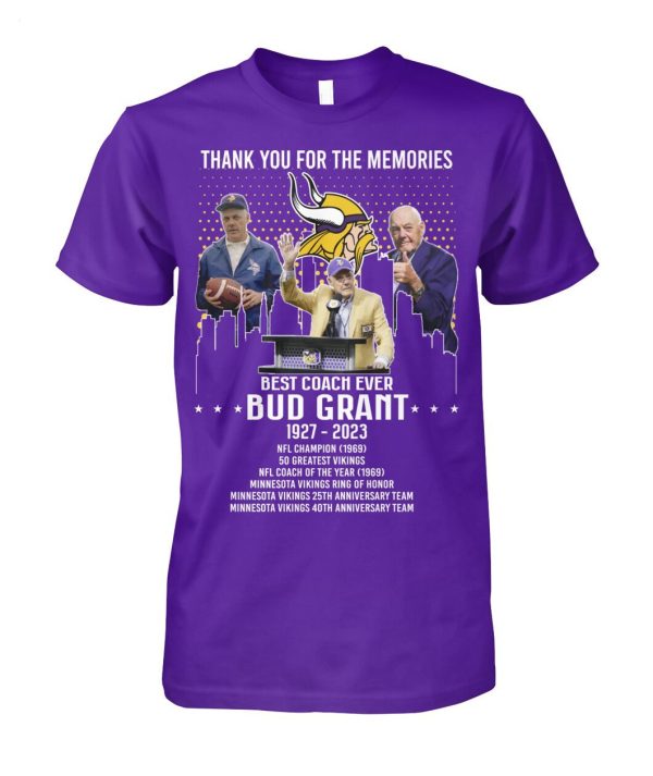 Best Coach Ever Bub Grant 1927 – 2023 Thank You For The Memories T-Shirt – Limited Edition