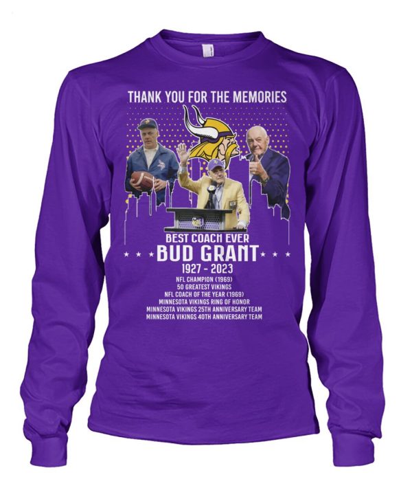 Best Coach Ever Bub Grant 1927 – 2023 Thank You For The Memories T-Shirt – Limited Edition