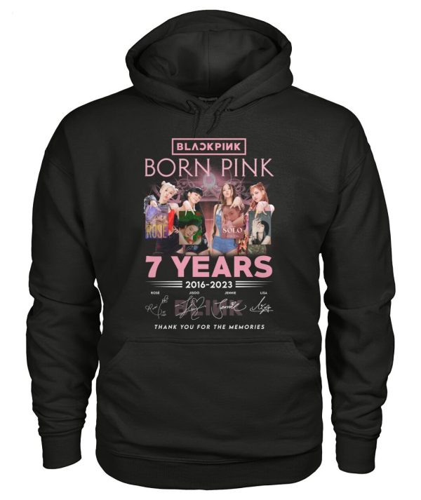 Black Pink Born Pink 7 Years 2016 – 2023 Thank You For The Memories T-Shirt – Limited Edition