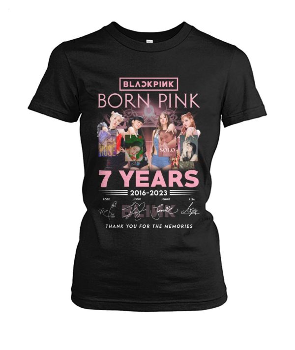 Black Pink Born Pink 7 Years 2016 – 2023 Thank You For The Memories T-Shirt – Limited Edition