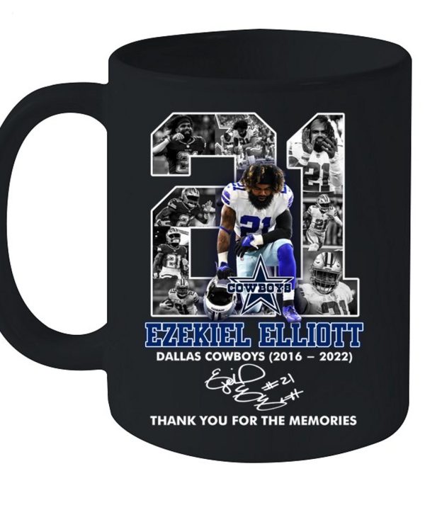 Ezekiel Elliott Dallas Cowboys 2016 – 2022 Thank You For The Memories T-Shirt – Limited Edition