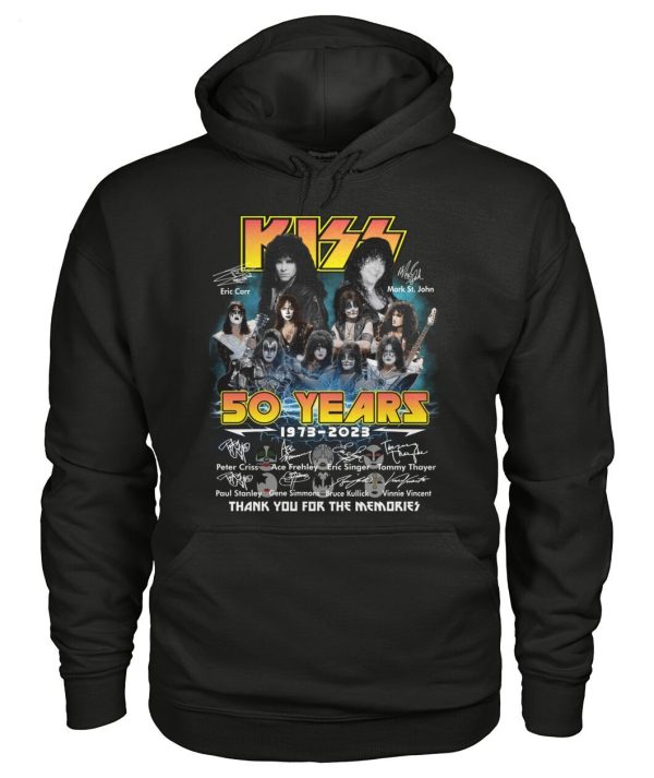 Kiss Band 50 Years 1973 – 2023 Thank You For The Memories New Design T-Shirt – Limited Edition