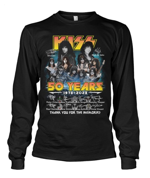 Kiss Band 50 Years 1973 – 2023 Thank You For The Memories New Design T-Shirt – Limited Edition