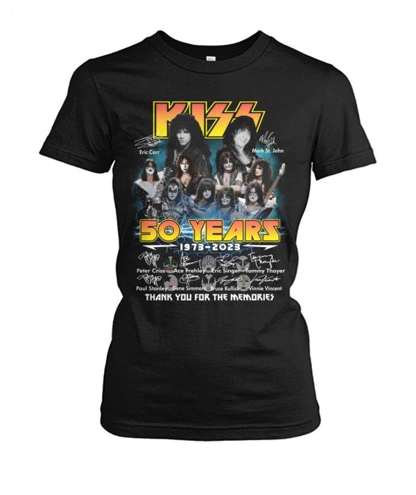 Kiss Band 50 Years 1973 – 2023 Thank You For The Memories New Design T-Shirt – Limited Edition