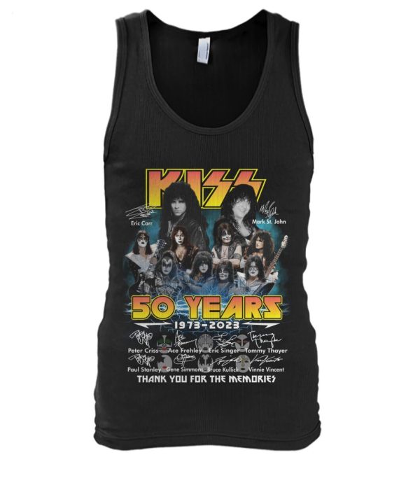 Kiss Band 50 Years 1973 – 2023 Thank You For The Memories New Design T-Shirt – Limited Edition