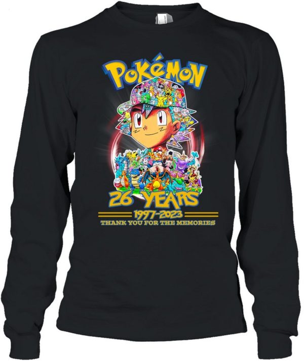 Pokemon 26 Years 1997 – 2023 Thank You For The Memories T-Shirt – Limited Edition