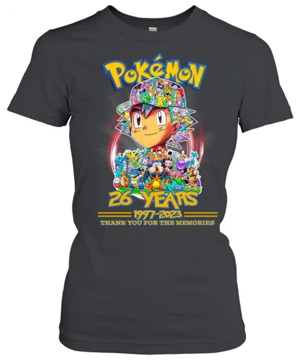 Pokemon 26 Years 1997 – 2023 Thank You For The Memories T-Shirt – Limited Edition