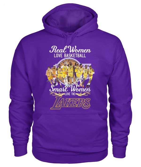 Real Women Love Basketball Smart Women Love The Lakers T-Shirt – Limited Edition