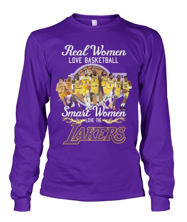 Real Women Love Basketball Smart Women Love The Lakers T-Shirt – Limited Edition