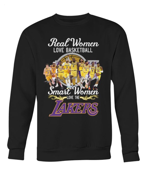 Real Women Love Basketball Smart Women Love The Lakers T-Shirt – Limited Edition