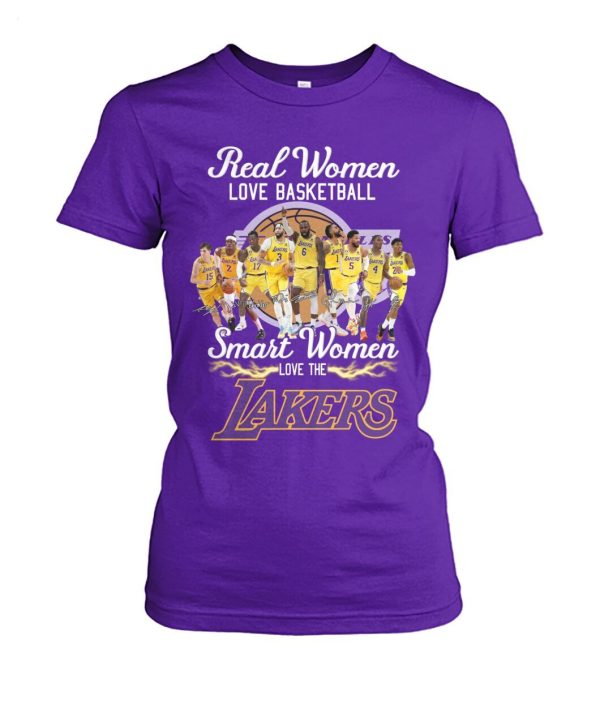 Real Women Love Basketball Smart Women Love The Lakers T-Shirt – Limited Edition