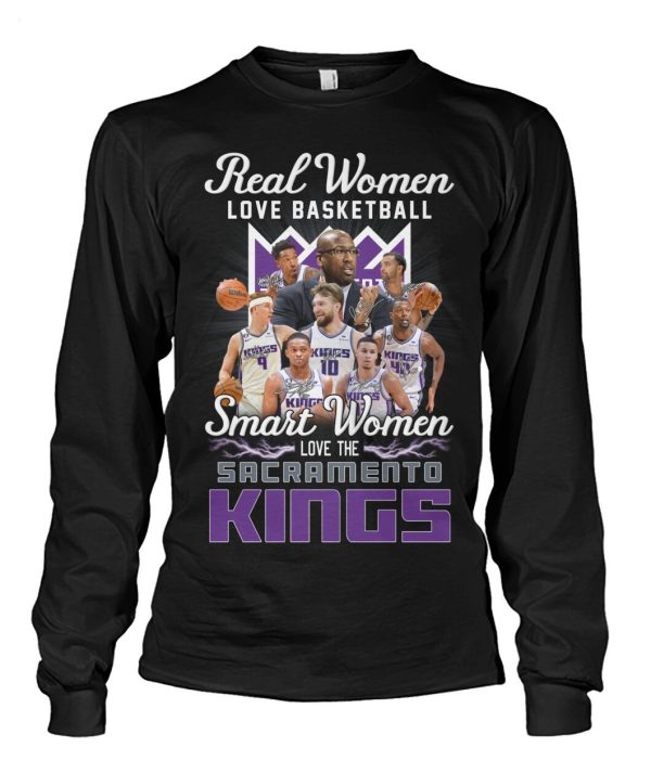 Real Women Love Basketball Smart Women Love The Sacramento Kings T-Shirt – Limited Edition