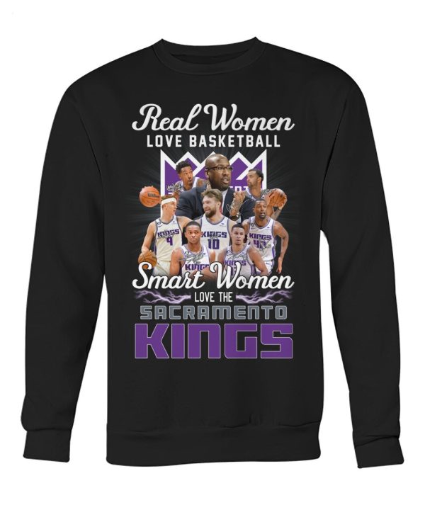 Real Women Love Basketball Smart Women Love The Sacramento Kings T-Shirt – Limited Edition