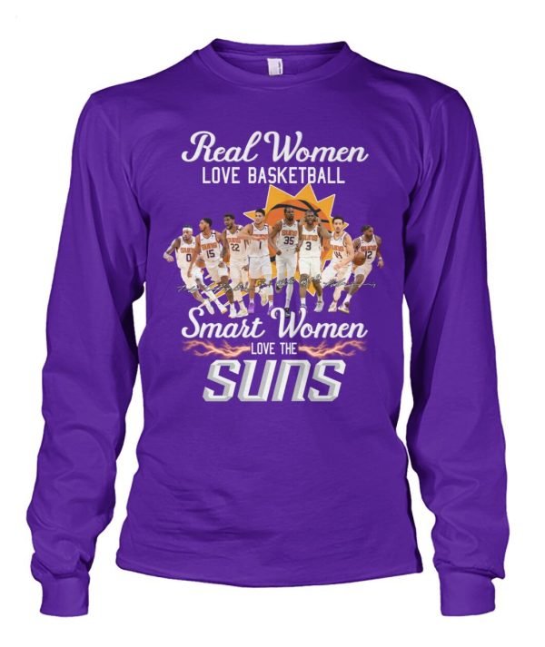 Real Women Love Basketball Smart Women Love The Suns T-Shirt – Limited Edition