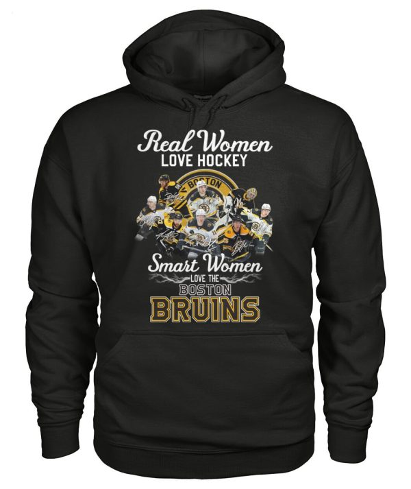 Real Women Love Hockey Smart Women Love The Boston Bruins T-Shirt – Limited Edition