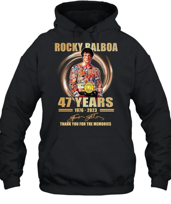 Rocky Balboa 47 Years 1976 – 2023 Thank You For The Memories T-Shirt – Limited Edition