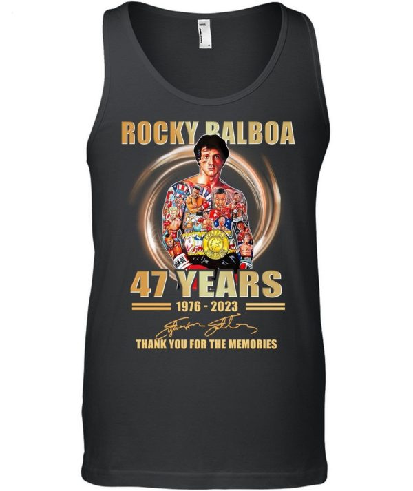 Rocky Balboa 47 Years 1976 – 2023 Thank You For The Memories T-Shirt – Limited Edition