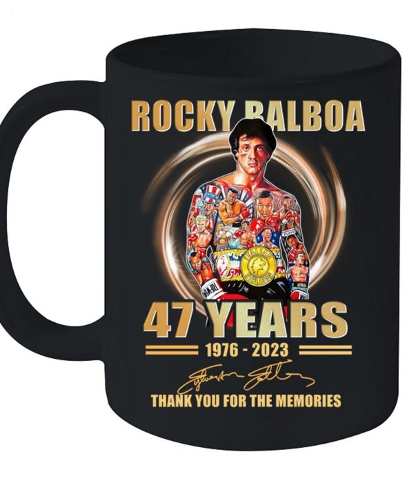 Rocky Balboa 47 Years 1976 – 2023 Thank You For The Memories T-Shirt – Limited Edition