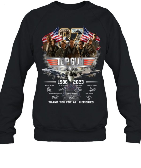 Top Gun 1986 – 2023 Thank You For All Memories T-Shirt – Limited Edition