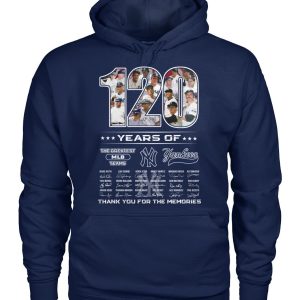 120 Years Of The Greatest MLB Teams New York Yankees Thank You For The Memories T-Shirt – Limited Edition