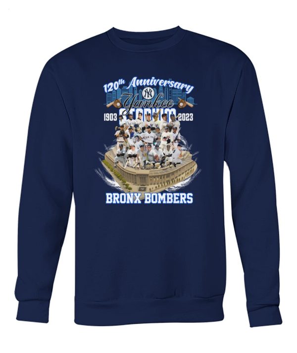 120th Anniversary Yankees 1903 – 2023 Stadium Bronx Bombers T-Shirt – Limited Edition