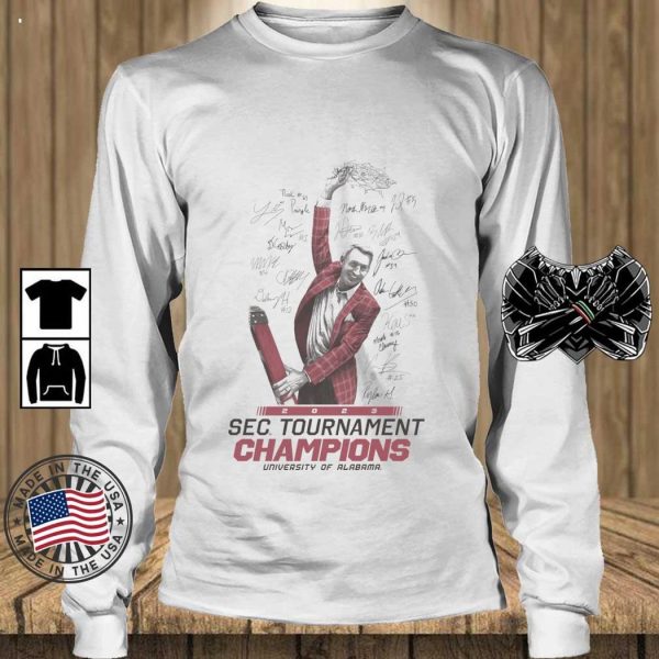 Alabama Crimson Tide 2023 Sec Tournament Champions University Of Alabama Signatures T-Shirt – Limited Edition