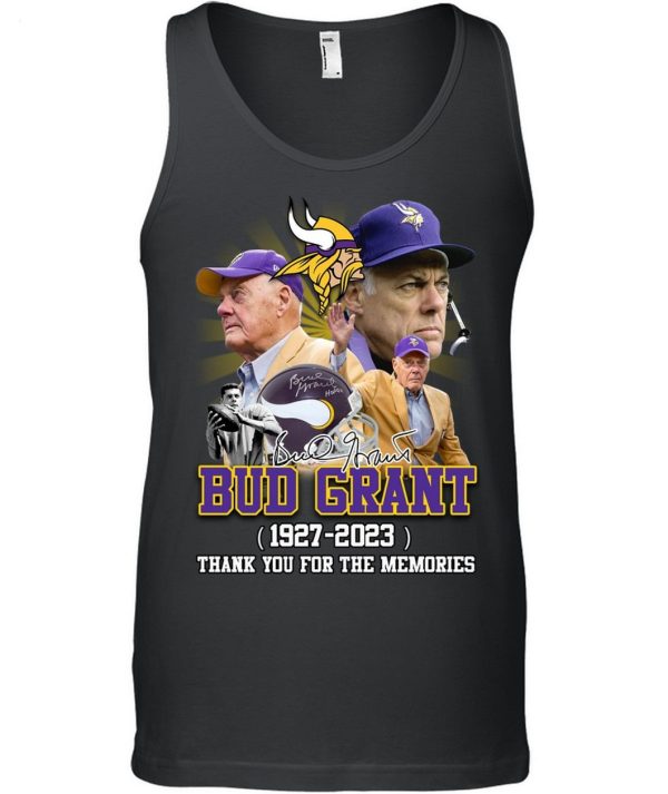 Bud Grant 1927 – 2023 Thank You For The Memories Signature Unisex T-Shirt – Limited Edition