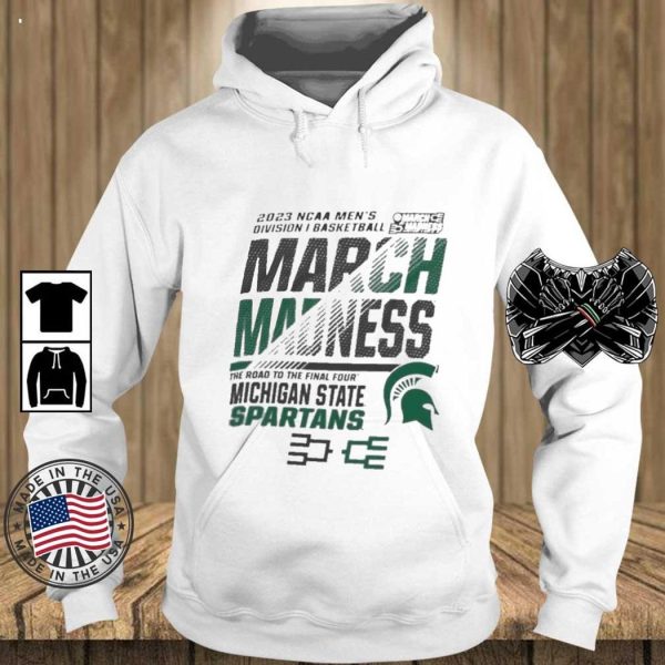 Michigan State Spartans 2023 NCAA March Madness The Road To Final Four T-Shirt – Limited Edition