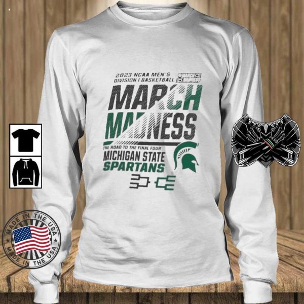 Michigan State Spartans 2023 NCAA March Madness The Road To Final Four T-Shirt – Limited Edition