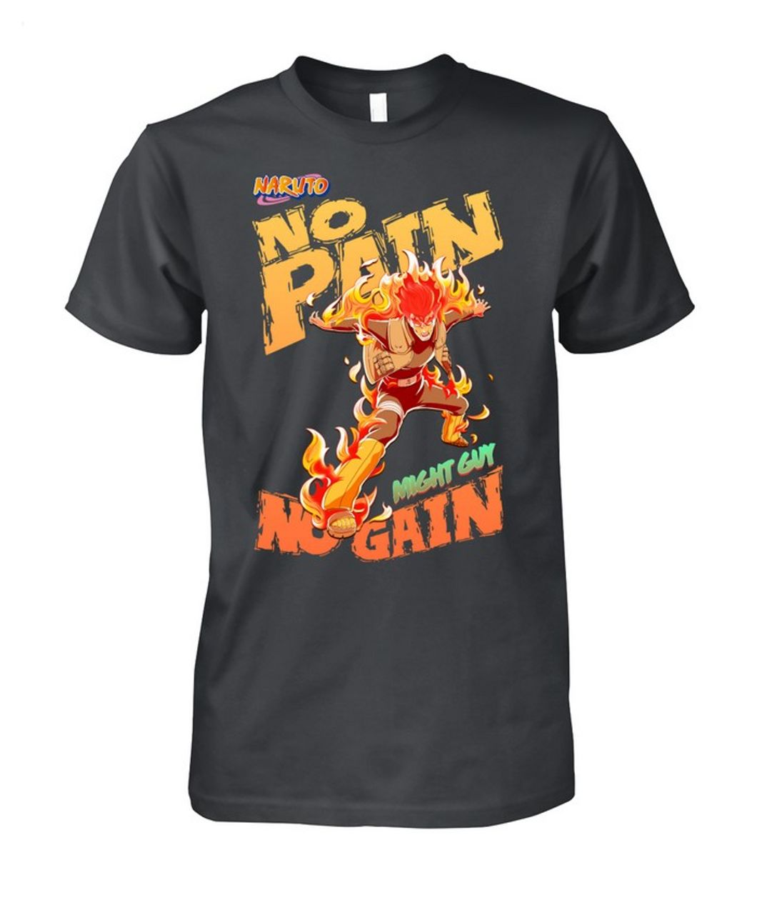 Naruto No Pain No Gain Might Guy T-Shirt - Limited Edition