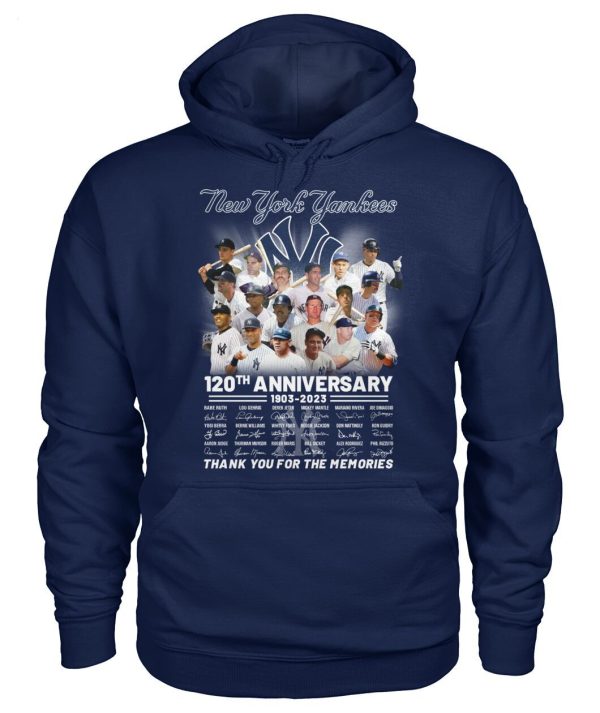 New York Yankees 120th Anniversary 1903 – 2023 Thank You For The Memories T-Shirt – Limited Edition