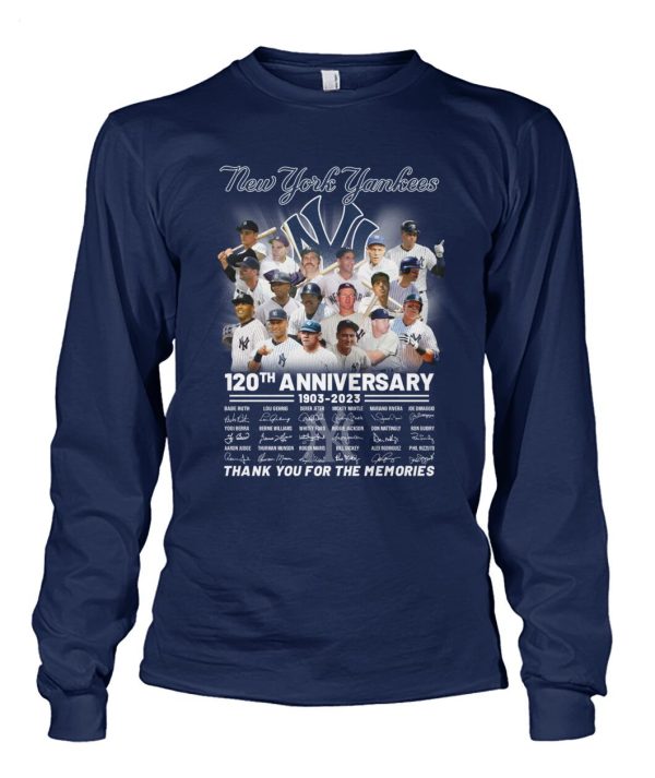 New York Yankees 120th Anniversary 1903 – 2023 Thank You For The Memories T-Shirt – Limited Edition