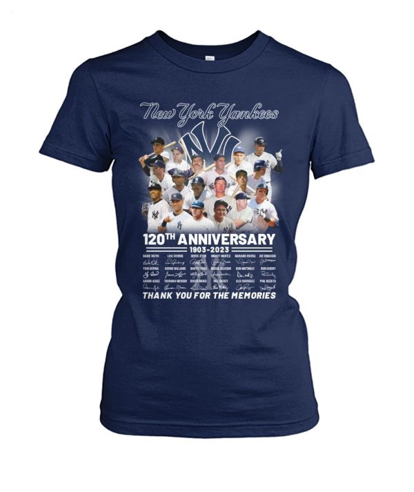 New York Yankees 120th Anniversary 1903 – 2023 Thank You For The Memories T-Shirt – Limited Edition