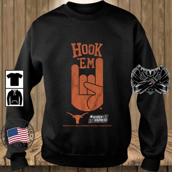 Texas Longhorns Hook ‘Em 2023 Division I Men’s And Women’s Basketball Championships T-Shirt – Limited Edition