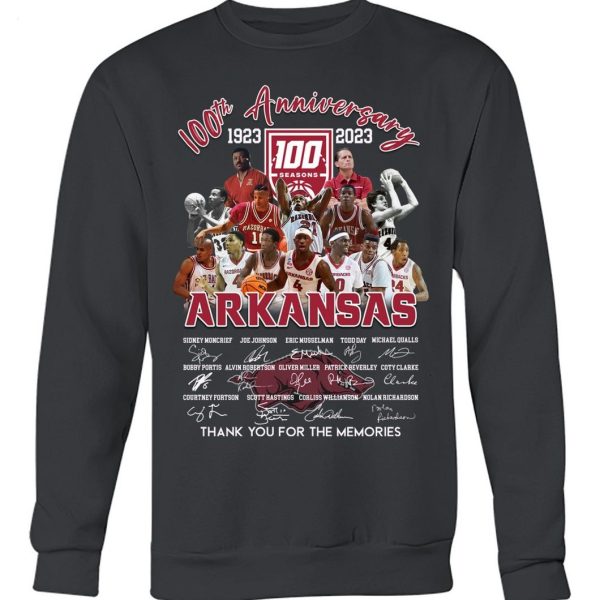 100th Anniversary 1923 – 2023 Arkansas Thank You For The Memories T-Shirt – Limited Edition