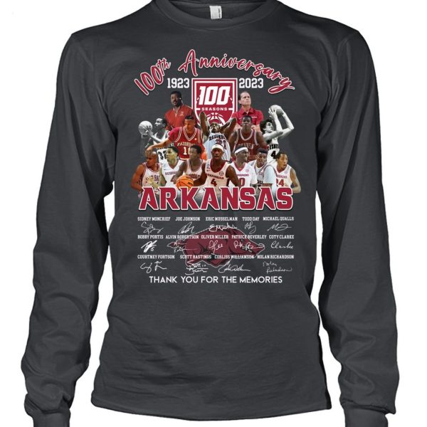 100th Anniversary 1923 – 2023 Arkansas Thank You For The Memories T-Shirt – Limited Edition