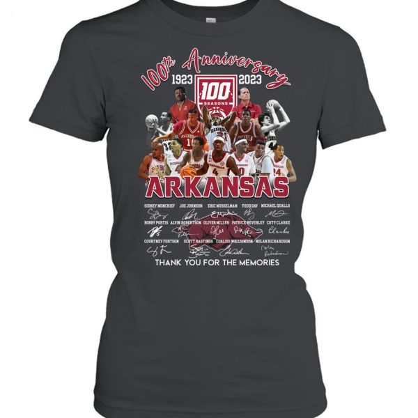 100th Anniversary 1923 – 2023 Arkansas Thank You For The Memories T-Shirt – Limited Edition