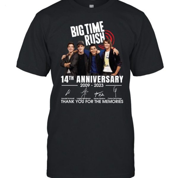 Big Time Rush 14th Anniversary 2009 – 2023 Thank You For The Memories T-Shirt – Limited Edition