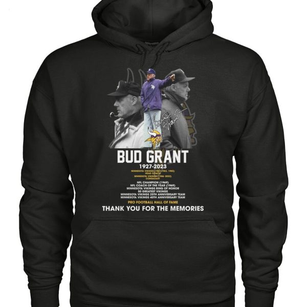 Bub Grant 1927 – 2023 Pro Football Hall Of Fame Thank You For The Memories T-Shirt – Limited Edition