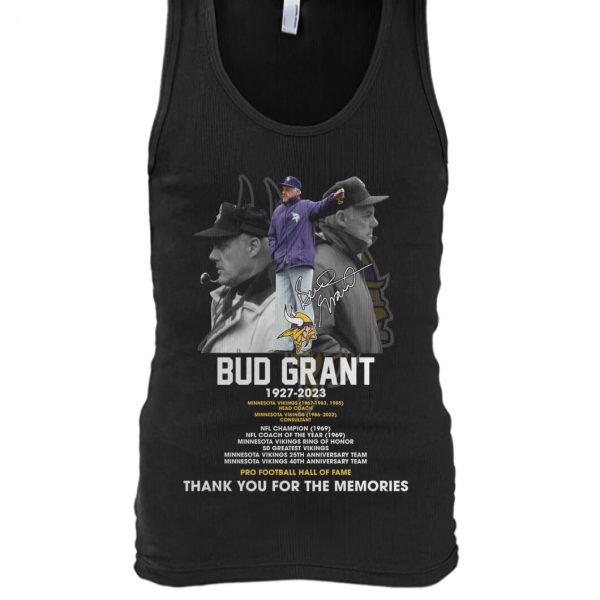 Bub Grant 1927 – 2023 Pro Football Hall Of Fame Thank You For The Memories T-Shirt – Limited Edition