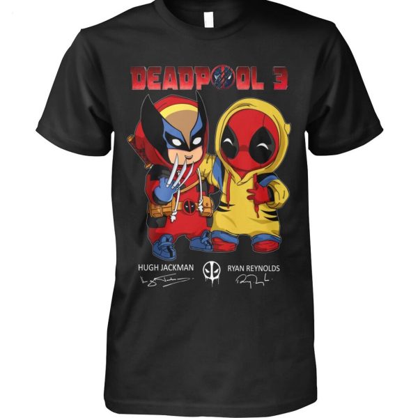 Deadpool 3 Hugh Jackman And Ryan Reynolds Signature T-Shirt – Limited Edition