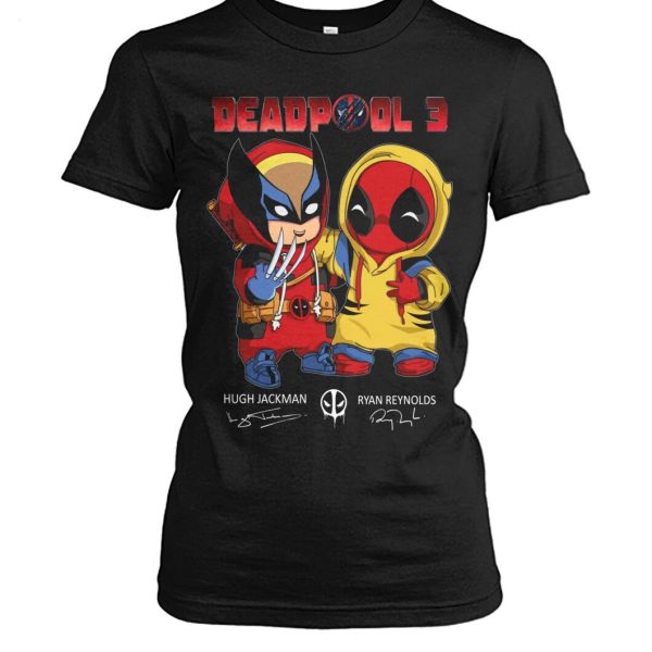 Deadpool 3 Hugh Jackman And Ryan Reynolds Signature T-Shirt – Limited Edition