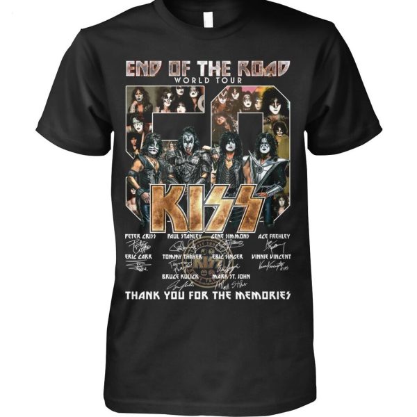 End Of The Road World Tour 50 Years Kiss Thank You For The Memories T-Shirt – Limited Edition