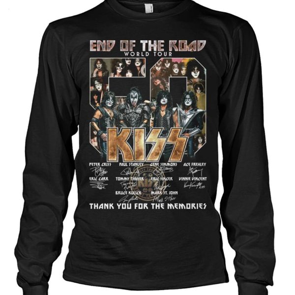 End Of The Road World Tour 50 Years Kiss Thank You For The Memories T-Shirt – Limited Edition