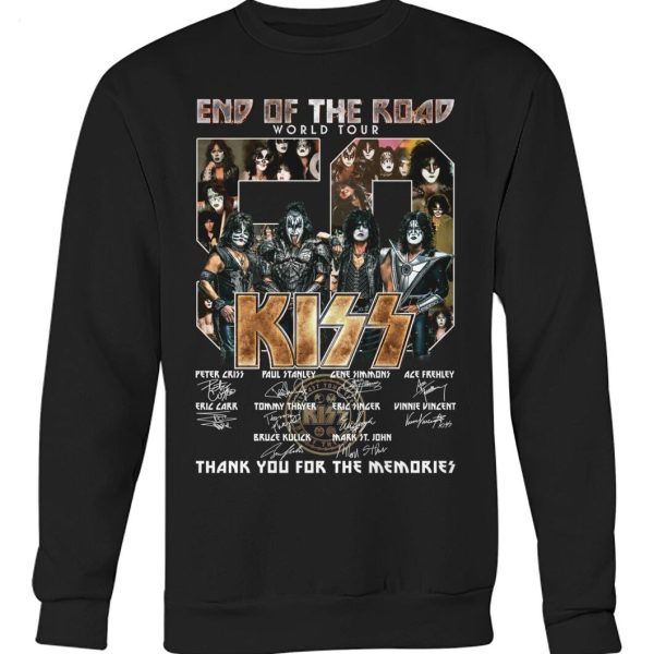 End Of The Road World Tour 50 Years Kiss Thank You For The Memories T-Shirt – Limited Edition