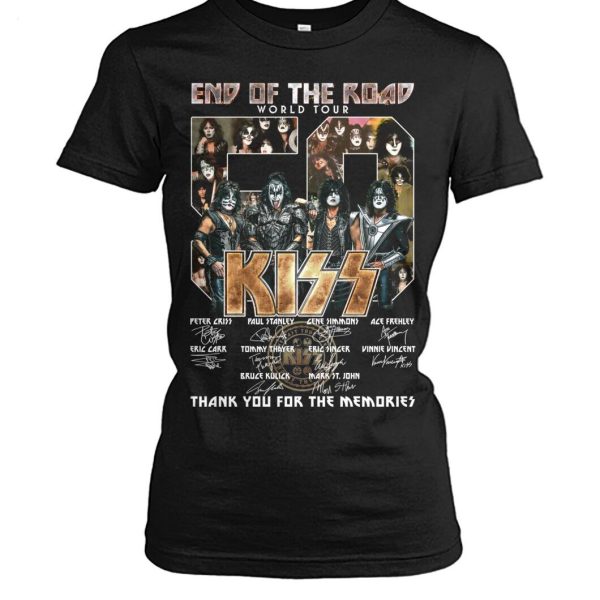 End Of The Road World Tour 50 Years Kiss Thank You For The Memories T-Shirt – Limited Edition