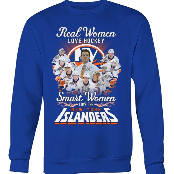 Real Women Love Hockey Smart Women Love The Islanders T-Shirt – Limited Edition