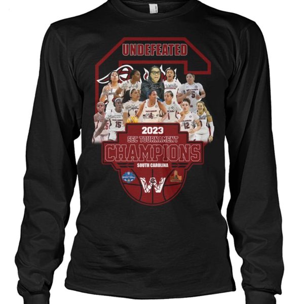 Undefeated 2023 SEC Tournament Champions South Carolina Basketball T-Shirt – Limited Edition